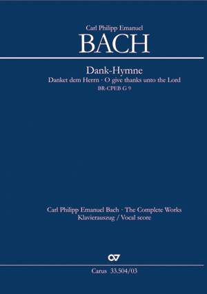 Bach, Carl Philipp Emanuel: DankHymne der Freundschaft