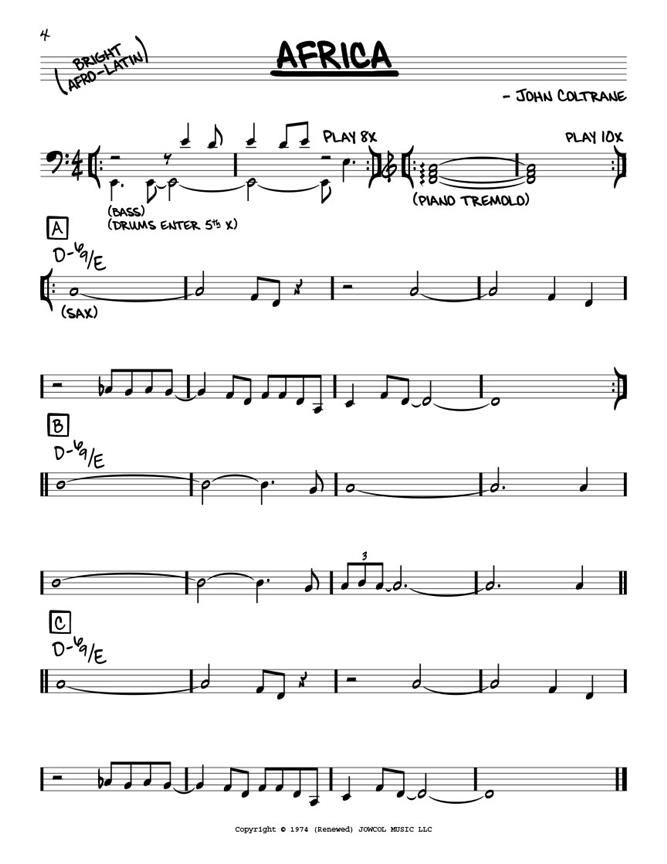 The Trane Book C Instruments Presto Sheet Music