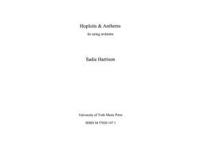 Sadie Harrison: Hoploits & Anthems - Full Score