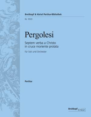 Pergolesi, Giovanni Battista: Septem verba a Christo in cruce moriente prolata