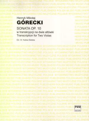 Górecki, H M: Sonata op.10