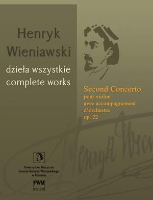 Wieniawski, H: Second Concerto pour Violin avec accompagnement d'Orchestre