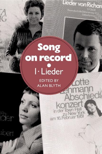 Song on Record Volume 1 Lieder