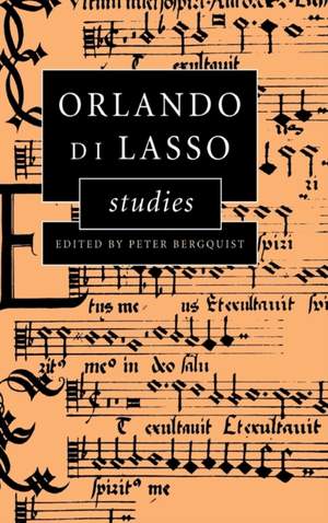 Orlando di Lasso Studies