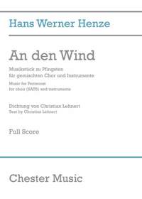 Hans Werner Henze: An Den Wind (Full Score)