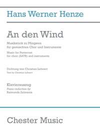 Hans Werner Henze: An Den Wind (Vocal Score)