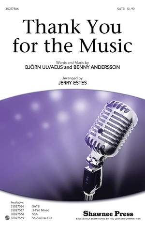 Abba Thank You For Music Estes Satb