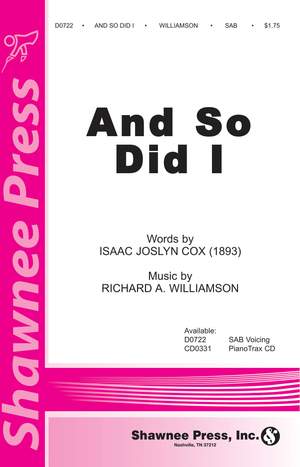 Richard A. Williamson: And So Did I