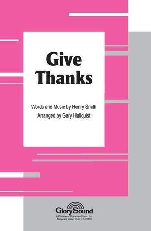 G. Hallquist_H Smith: Give Thanks