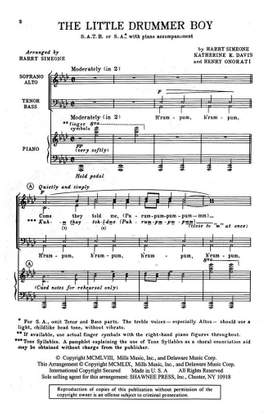Harry Simeone_Henry Onorati_Katherine K. Davis: The Little Drummer Boy