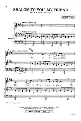 Allan Naplan: Shalom to You, My Friend