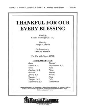 Joseph M. Martin: Thankful for Our Every Blessing