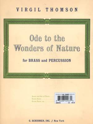 Virgil Thomson: Ode To The Wonders Of Nature