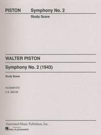 W Piston: Symphony No2 Study Score