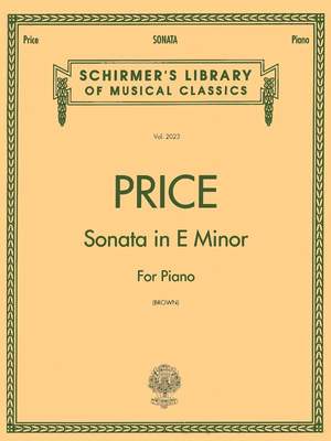 Florence Price: Sonata in E minor
