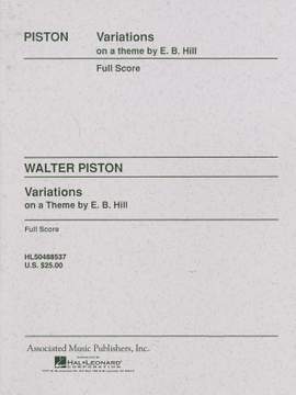 Walter Piston: Variations on a Theme by Edward Burlingame Hill