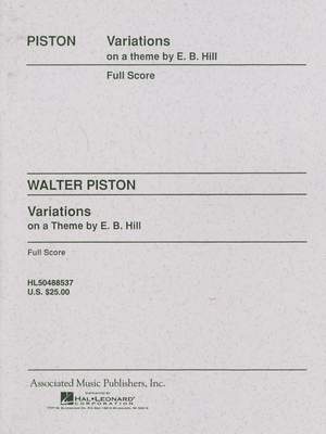 Walter Piston: Variations on a Theme by Edward Burlingame Hill