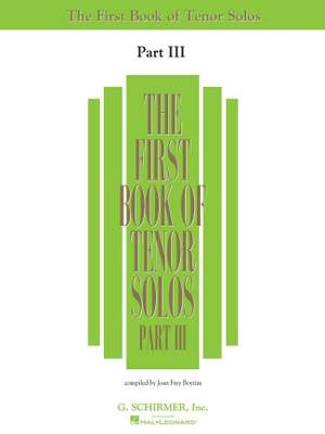 First Book of Tenor Solos - Part III