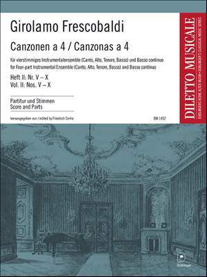 Girolamo Frescobaldi: Canzonen a 4, Vol. 2 Nr. V-X