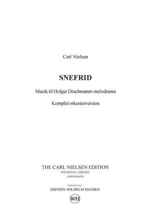 Carl Nielsen_Holger Drachmann: Snefrid - Incidental Music For Orchestra
