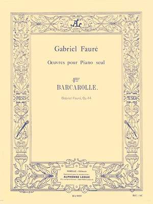 Gabriel Fauré: Barcarolle For Piano No.4 In A Flat Op.44