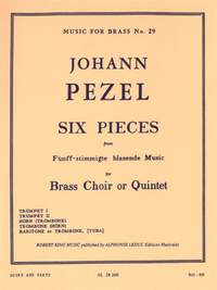輸入譜Johann Pezel SixPieces for BrassChoir Pezel: 6 Pieces