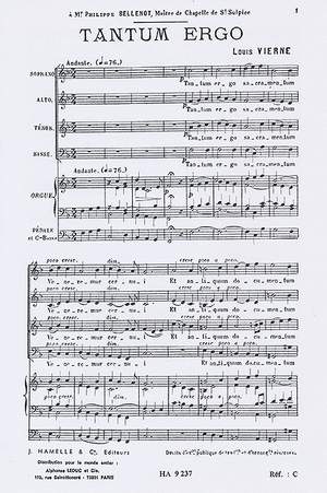 Louis Vierne: Tantum Ergo Op.2