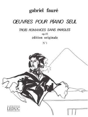 Gabriel Fauré: 3 Romances sans Paroles Op.17, No.1 in a flat
