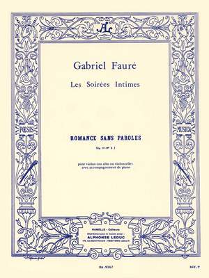 Gabriel Fauré: Romance Sans Paroles Op.17 No.3