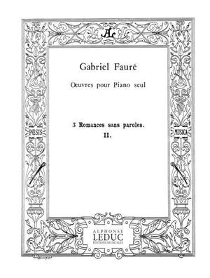 Gabriel Fauré: 3 Romances sans Paroles Op.17, No.2 in a minor