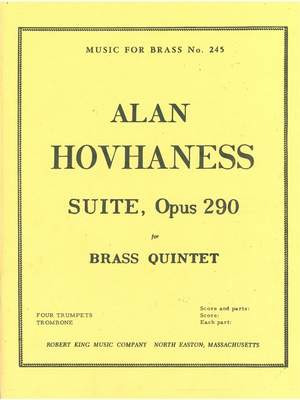 Alan Hovhaness: Suite For Brass Quintet Op.290