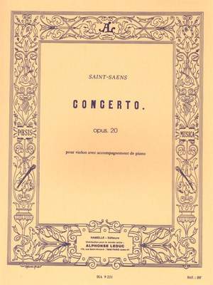 Camille Saint-Saëns: Concerto pour Violon avec accompagnement de piano