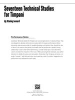 Seventeen Technical Studies for Timpani Product Image