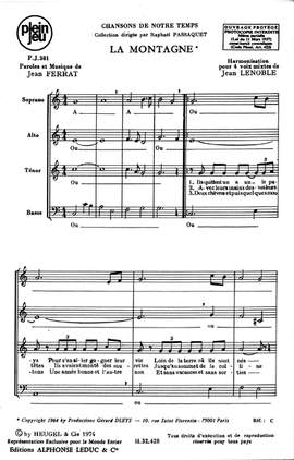 Astor Piazzolla: La Montagne (Set 10Ex.)