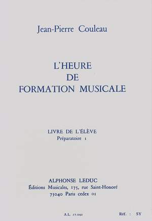 Jean-Pierre Couleau: L'heure de formation musicale - Prép.1 - Elève