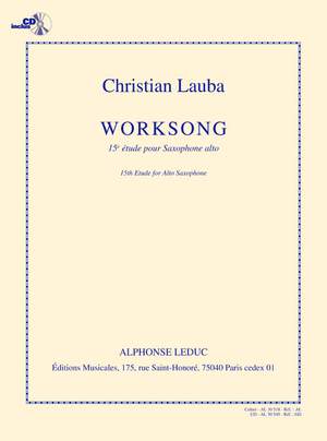 Christian Lauba: Worksong 15e étude pour saxophone alto