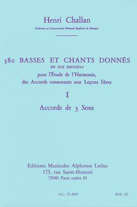 Henri Challan: 380 Basses et Chants Donnés I