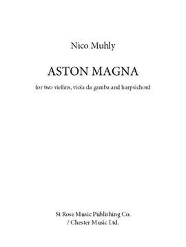 Nico Muhly: Aston Magna