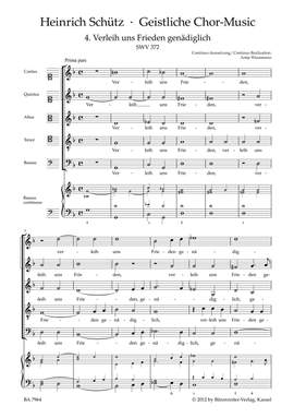Schütz, Heinrich: Verleih uns Frieden genädiglich SWV372