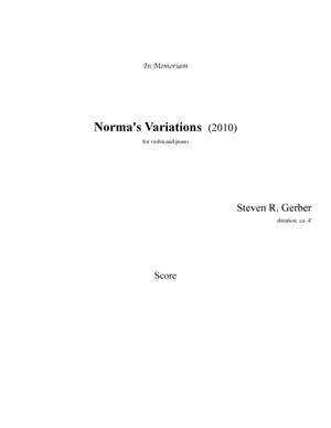 Steven R. Gerber: Norma's Variations for Violin and Piano
