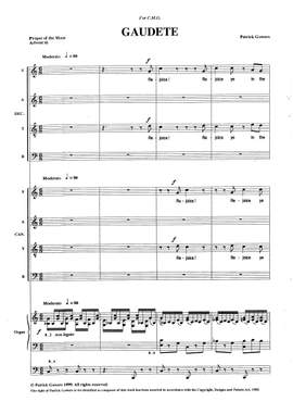 Gowers: Gaudate (double SATB)