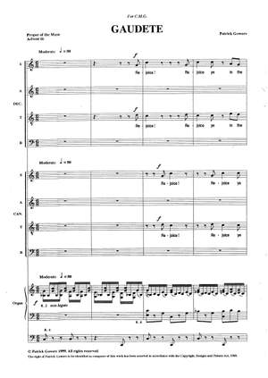 Gowers: Gaudate (double SATB)
