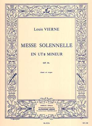 Vierne: Messe solennelle en ut# mineur pour chant et deux orgues
