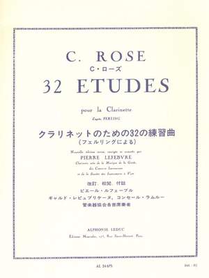 Cyrille Rose: 32 Études pour la Clarinette