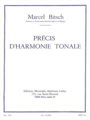 Marcel Bitsch: Précis d'Harmonie Tonale