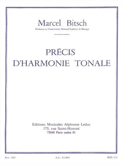 Marcel Bitsch: Précis d'Harmonie Tonale