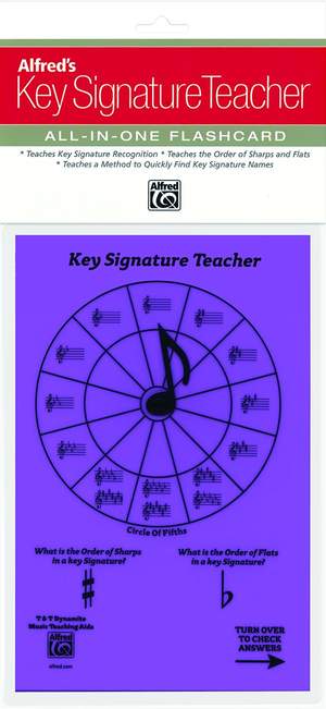Alfred's Key Signature Teacher: All-In-One Flashcard (Purple)