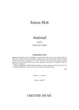 Simon Holt: Simon Holt: Amistad