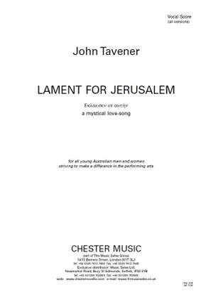 John Tavener: Lament For Jerusalem