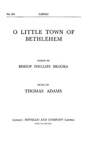 Thomas Adams: O Little Town Of Bethlehem